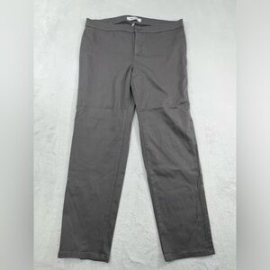 NEW Lila Ryan 14 Gray Cotton Modal Blend High Rise Ankle Zuri Pants
